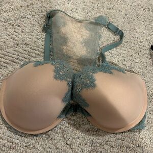 Victoria's Secret nude and Green Bra with Adjustable Straps